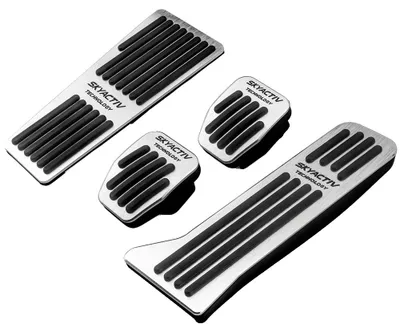 Productafbeelding van Pedalen accessoires, duurzaam materiaal, verbeterd rijcomfort, RHD MT, set van 4, zilver