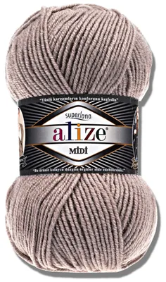 Obrázok produktu pre Alize 1x 100 g Superlana Midi vlna, jednofarebná, háčkovanie, pletenie (541)