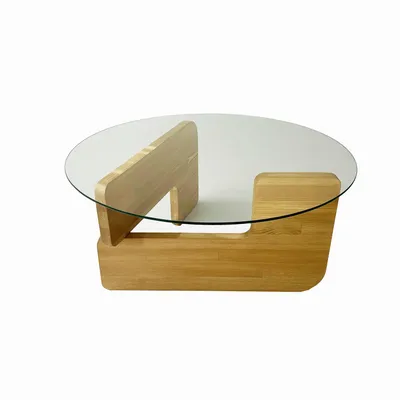 Produktbild von Skye Decor, Mia - Oak, Transparent, Couchtisch, Eiche, 100 % gehärtetes Glas, 75 x 75 x 35 cm