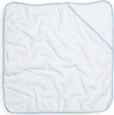 Immagine prodotto di Towel City TC036 | Asciugamano con cappuccio per bambini / 75 x 75 cm - Colore: Bianco/Blu - Dimensioni: 75 x 75 cm