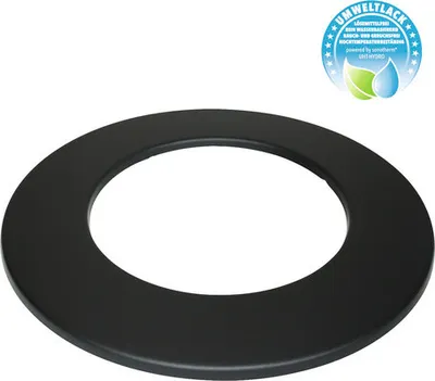 Image de Rosette murale pour tuyau de poêle Bertrams Ø 150 mm senotherm UHT-Hydro laqué noir