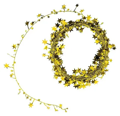 Sterngirlande aus Draht, 7,5 m, Gold – Weihnachtsdeko