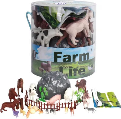 Produktbild von Woopie-Set mit Bauernhoftierfiguren, 34-teilig