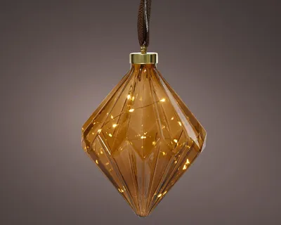 Produktbild von Lumineo LED Diamant braun/ warmes weiss 20cm