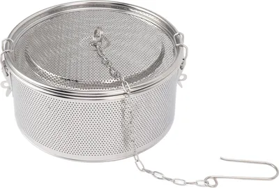 Obrázok produktu pre Sitko na korenie s reťazou na zavesenie Nerezové sitko na čajové vrecúška Filter na polievkové koreniny Oddeľovací košík Priemer 20 cm/7,9 palca