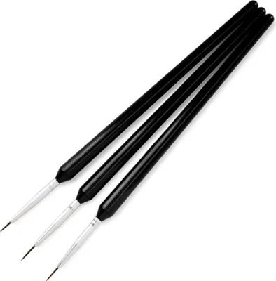 Produktbild von Set schwarzer Dekorierpinsel, 3-tlg.