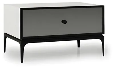 Produktbild von Modernes Weiß Schlafzimmer Bett Set Design Bett 2x Nachttische Polsterbett