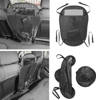 Productafbeelding van Hondenzitplaats voor in de auto – Veilig autozitje voor honden, 71x50 cm - met netzak en opbergvakken - Houd uw hond veilig in de auto!