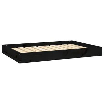 Image de Lit pour chien noir 91,5x64x9 cm pin massif