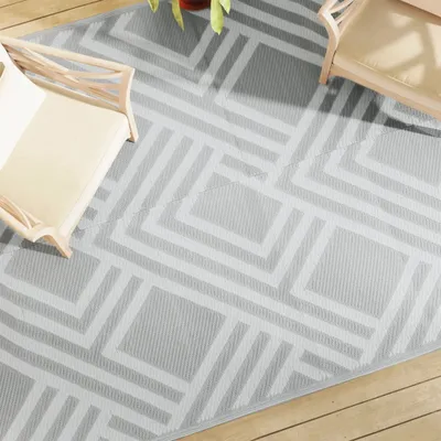 Produktbild von "2026 Promotion" Outdoor-Teppich ARAKIL Grau 190x290 cm PP - Outdoorteppiche CC22425