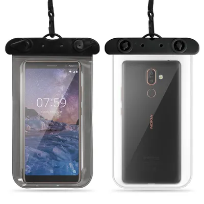Produktbild von Handy Hülle Wasserdicht für alle Nokia Smartphone Schutzhülle Wasser Tasche CaseFarbe:Schwarz;Handy Case Nokia:Nokia 3.1 Plus