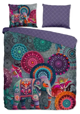 Productafbeelding van HIP Dekbedovertrek "Abhay" - Paars - (240x220 cm) - 100% Katoen