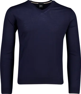 Produktbild von Boss Melba-P Pullover finest italian yarn dunkelblau gestrickt