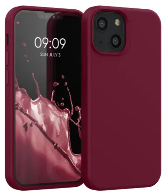 Produktbild von kwmobile Handyhülle für iPhone 13 mini Hülle, für iPhone 13 mini Case - Hülle Silikon - kabelloses Laden - Rhabarber Rot