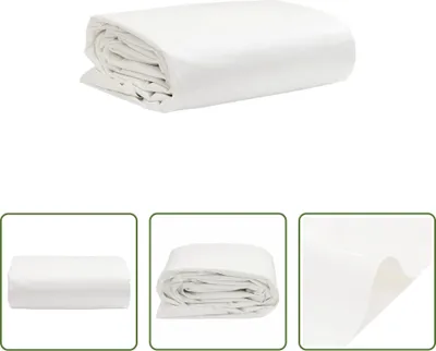 Image de The Living Store Bâche de protection blanche 5x7 m 650 g/m