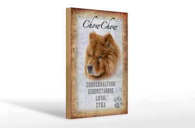Produktbild von Holzschild Spruch 20x30cm Chow Chow Hund loyal Schild
