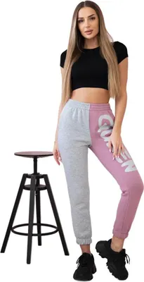Immagine prodotto di Pantaloni da jogging da donna con scritta QUEEN, rosa scuro