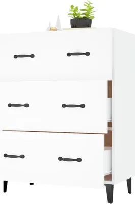 Immagine prodotto di vidaXL Credenza bianca 69,5x34x90 cm Materiale a base di legno