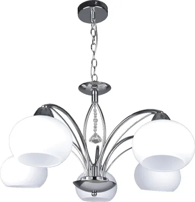Produktbild von Hängeleuchte ARAGONA 5xE27/40W chrom/weiss dimmbar