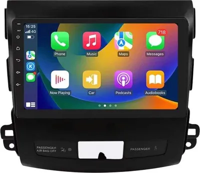 Obrázek produktu pro Autorádio s Bluetooth a CarPlay pro Mitsubishi Outlander II (2005–2012) – Kompatibilní s Apple a Android – Stereo systém – Navigační systém – 2 GB RAM, 64 GB interní paměť