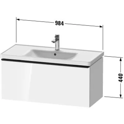 Image de DURAVIT DE425603030 D-Neo WTU suspendu, 1 tiroir