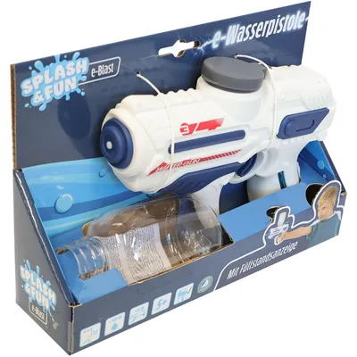 Produktbild von Wasserpistole elektrisch 18 cm - Splash & Fun Spielzeug