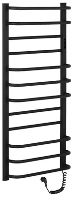 Productafbeelding van Elektrische handdoekdroger Ricardo, met display - 229 W - mat zwart - 1160x550 mm