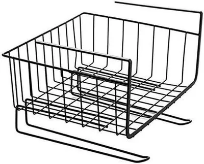 Productafbeelding van Keukenrek - Opbergmand - Keuken organiseren - Zonder boren - 26 x 23 x 18 cm - Zwart