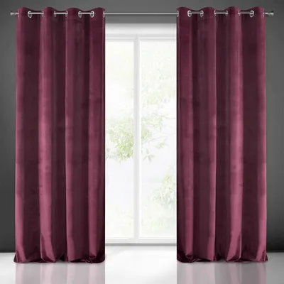 Produktbild von Vorhang MORENA dunkelrotO 140x250 cm  Ösen Ösenvorhang