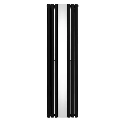 Obrázek produktu pro Oválný trubkový radiátor se zrcadlem - 1800 mm x 500 mm - černý
