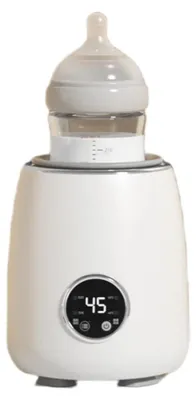 Image de Chauffe-biberon intelligent et portable - Chauffe-biberon - Réglage de la température - Silencieux - Rechargeable via USB-C - Alimentation par USB - Prise européenne - Sans PVC