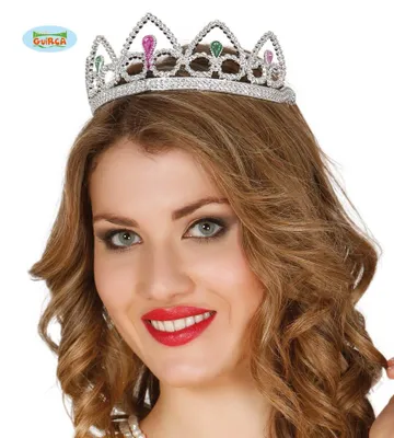 Produktbild von Silbernes Diadem für Damen und Mädchen, Universalgröße, Faschings-Accessoire