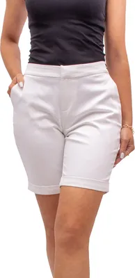 Immagine prodotto di Eleganti pantaloncini da donna, vita elasticizzata, comodi, FIRI, bianchi, taglia 34