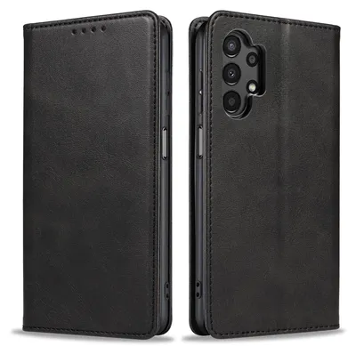 Produktbild von Handyhülle für Samsung Galaxy A13 Kunstleder Flip Cover Hülle Klapphülle Case Kartenfach Farbe: Schwarz