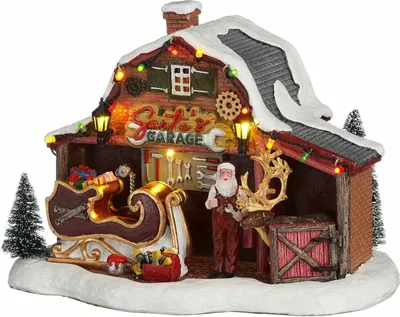 Produktbild von Luville Weihnachtsdorf Kerstman garage - 22x15x16 cm - Polyresin - Mehrfach