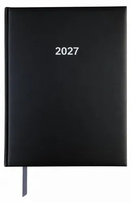 Produktbild von 2027 ADINA Buchkalender A4 schwarz 1 Tag auf 1 Seite auch sonntags