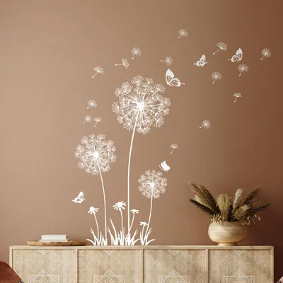 Productafbeelding van Wandsticker met een leeuwenworteldesign, decoratief, zelfklevend, geschikt voor woonkamers