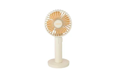 Produktbild von Unold 86621 AKKU-HANDVENTILATOR Breezy II creme, 5-stufig, magnetischer Standfuß, Laufzeit 2-8 Stunden