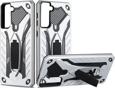Produktbild von König Design Hülle kompatibel mit Samsung Galaxy S21 Kunststoff Soft Handyhülle - Handy Case Silber