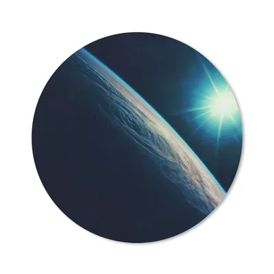 Produktbild von MuchoWow® Mauspad Mousepad Heller Stern über der Erde 20x20 cm - Mousepads - Maus Mat - Pad - Mausunterlage - Schreibtischmatte