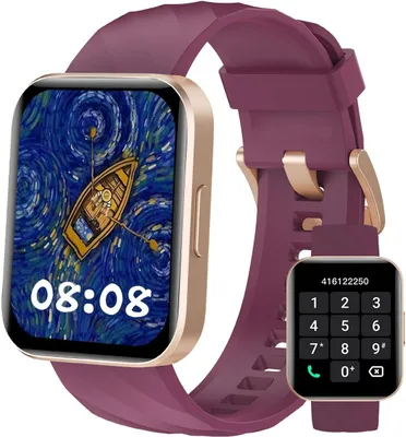 Produktbild von Fur Damen Herren mit Telefonfunktion 110+ Sportmodi IP68 Wasserdicht Fitnesstracker mit Pulsmesser Schlafmonitor Schrittzähler