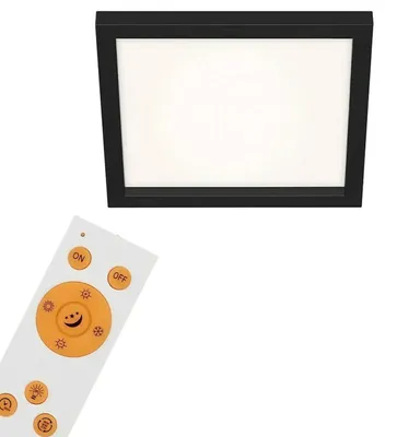 Produktbild von Briloner LED Panel Deckenleuchte Geo Basic Schwarz 30x30cm 18W 1800lm 3000K-6500K Dimmbar mit Fernbedienung
