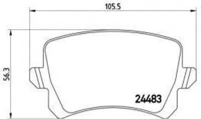 Produktbild von Brembo Bremsbelagsatz, Scheibenbremse Hinterachse P 85 109