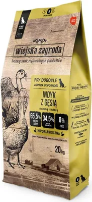 Obrázok produktu pre Wiejska Zagroda Turkey with goose M - dry dog food - 20kg