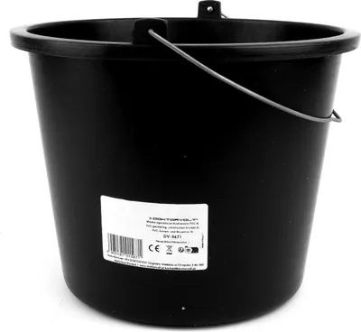 Immagine prodotto di Secchio da costruzione 16L secchio da giardino secchio per malta in PVC secchio per acqua secchio per malta secchio per muratura secchio per intonaco nero