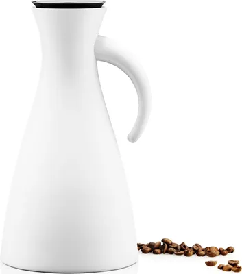 Produktbild von Eva Solo Isolierkanne, Kaffeekanne, Thermokanne, Teekanne, Glas/Kunststoff/Edelstahl, Matt Weiß, 1 L, 502802