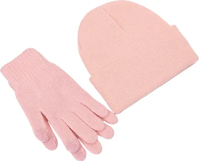 Produktbild von Winterwarmes Strickhandschuhe- und Mützenset für Damen und Herren, weiche Mütze und Touchscreen-Handschuhe für kaltes Wetter