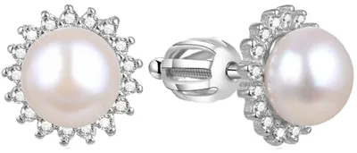Produktbild von Silver earrings with real pearl AGUP1656PS
