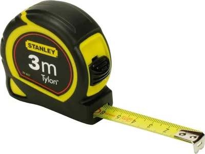 Immagine prodotto di Stanley Tylon tape measure 3 m Acrylonitrile butadiene styrene (ABS), Rubber Black, Yellow
