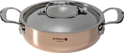 Produktbild von De Buyer Prima Matera Bratentopf Kupfer/Edels. niederer 20cm ind.